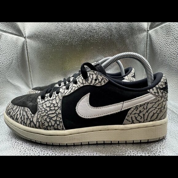 RARE 🚀‎ Size 9.5 - Women Jordan 1 Low Retro OG Black Cement - CZ0775-001 - Picture 4 of 10